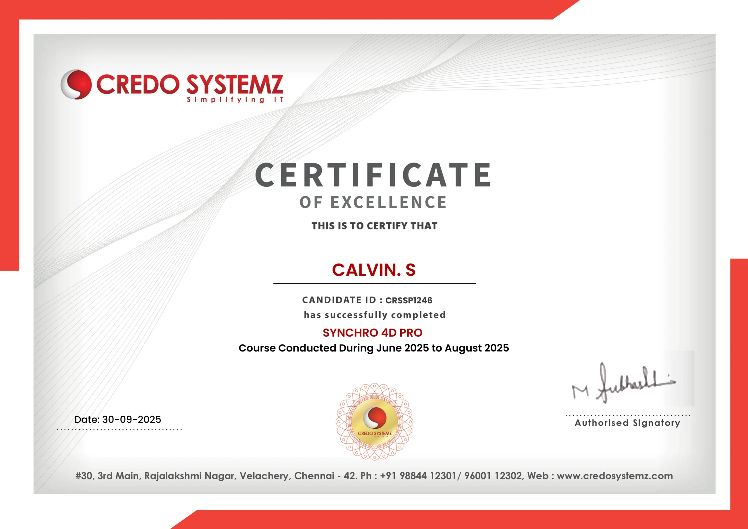 AZ Synchro 4D Certification